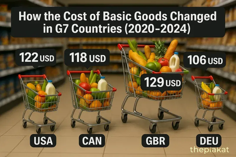 How the Cost of Basic Goods Changed in G7 Countries 2020–2024 in 