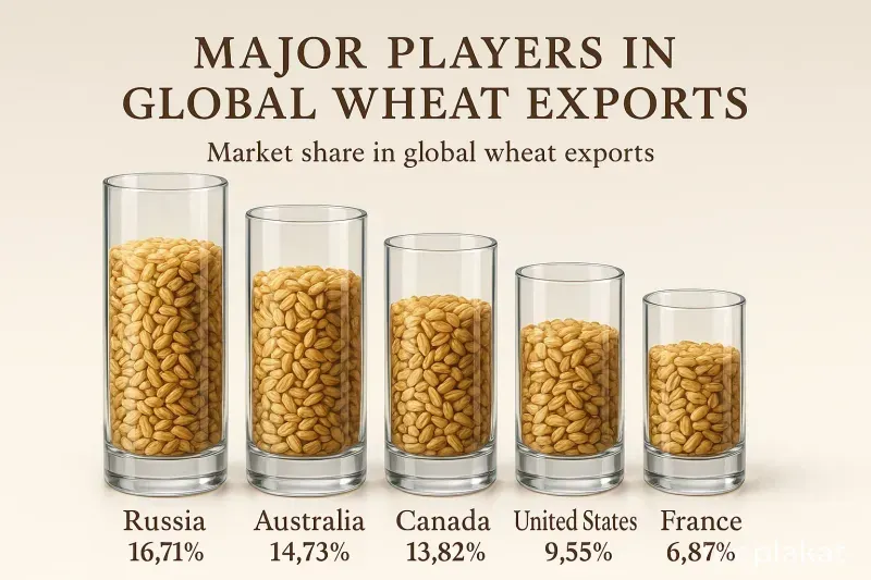 Major Players in Global Wheat Exports in Economy